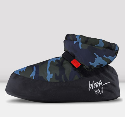 Bloch - Ankle Height Warm Up Booties (IM029P) - Camo Blue