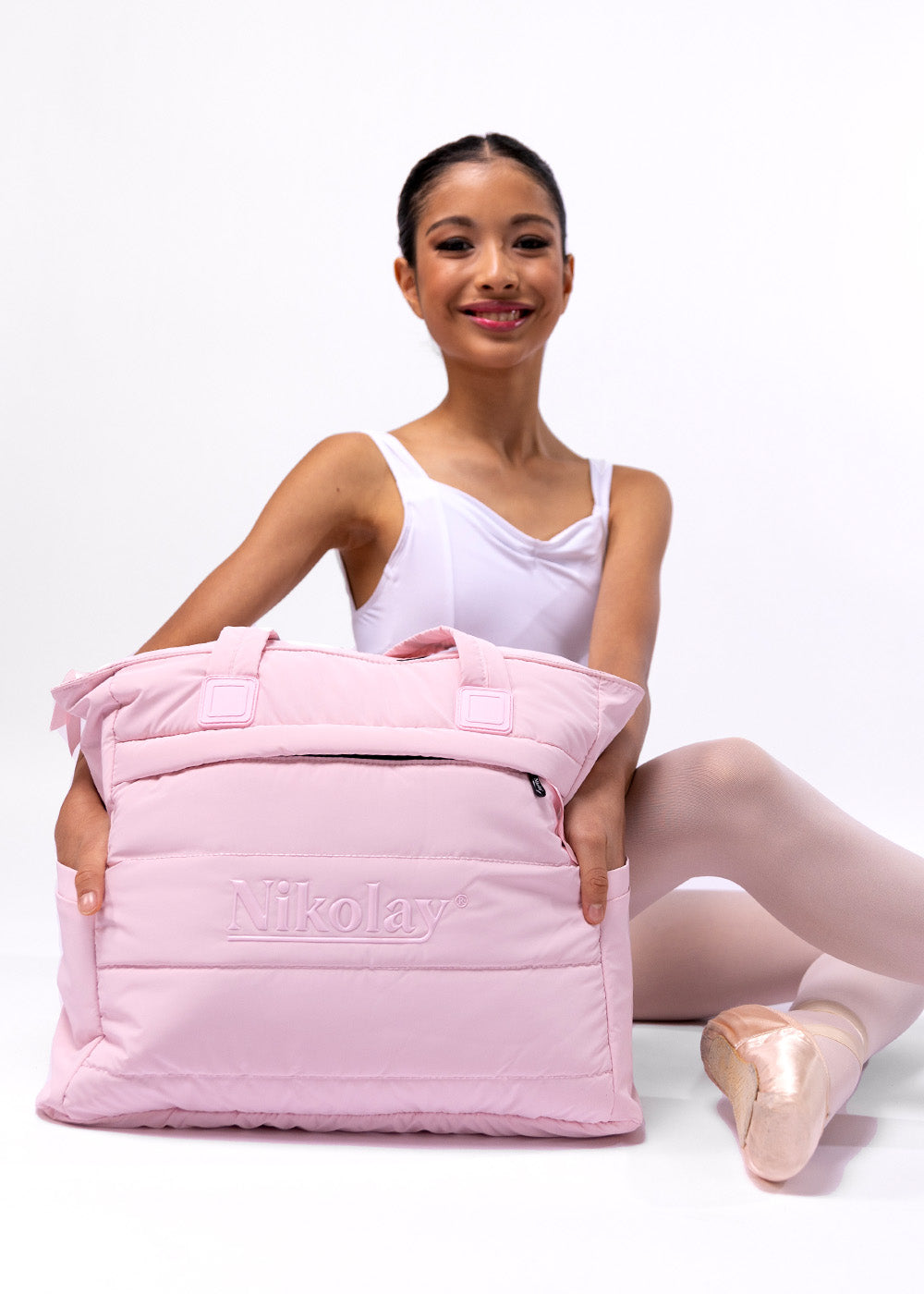 Nikolay - Medium Tote Bag with Zipper (BC002BAN) - Pink – Carolina