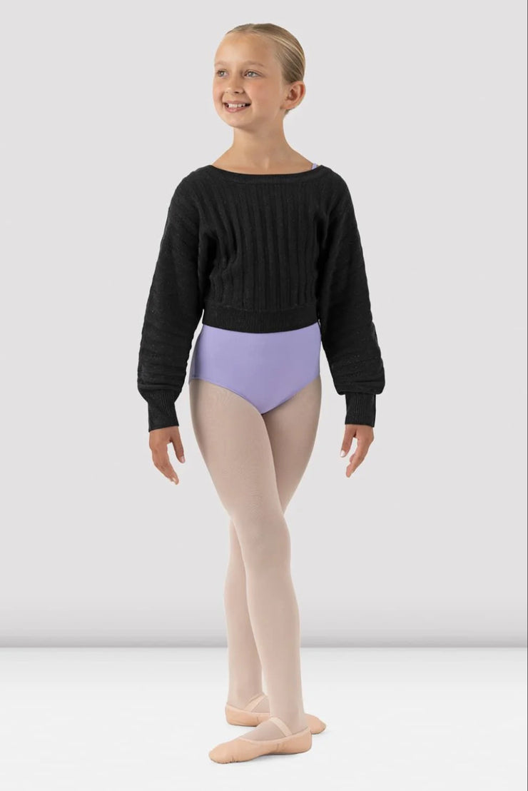 Bloch - Jasmin Knit Crop Sweater - Child (CZ1189) - Black (GSO)