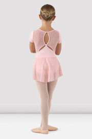Bloch - Olivia Flocked Mesh Skirt - Child (CR1171) - Candy Pink (GSO)