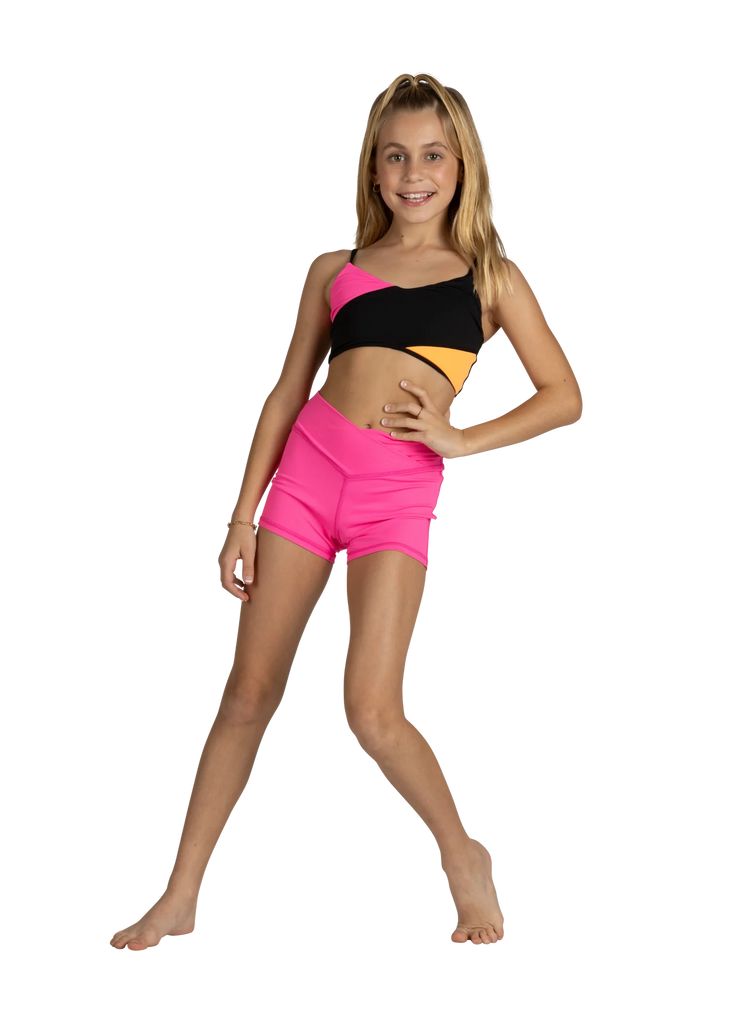XO Dance Co - Slice & Dice Top - Child (24002) - Blacklight Burst