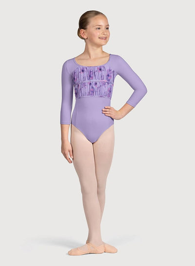 Bloch - Sophie 3/4 Sleeve Floral Leotard - Child (CL5226) - Lilac