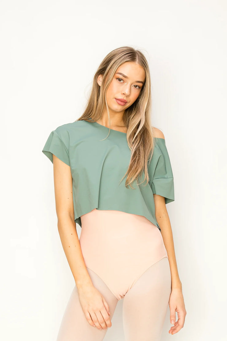 Aluvie - Icee “Cool” Wide Neck Crop Top (AT002NL) - Various Colors