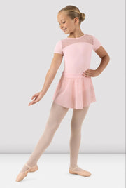 Bloch - Olivia Flocked Mesh Skirt - Child (CR1171) - Candy Pink (GSO)