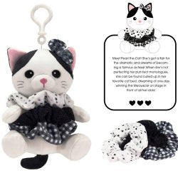 *Dasha Designs - Scrunch Bunch Black Cat Plush Bag Tag (6352)