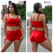 *Oh La La Dancewear - The Adelite Short - Child/Adult (OLL333-FLM) - Flame Scarlet