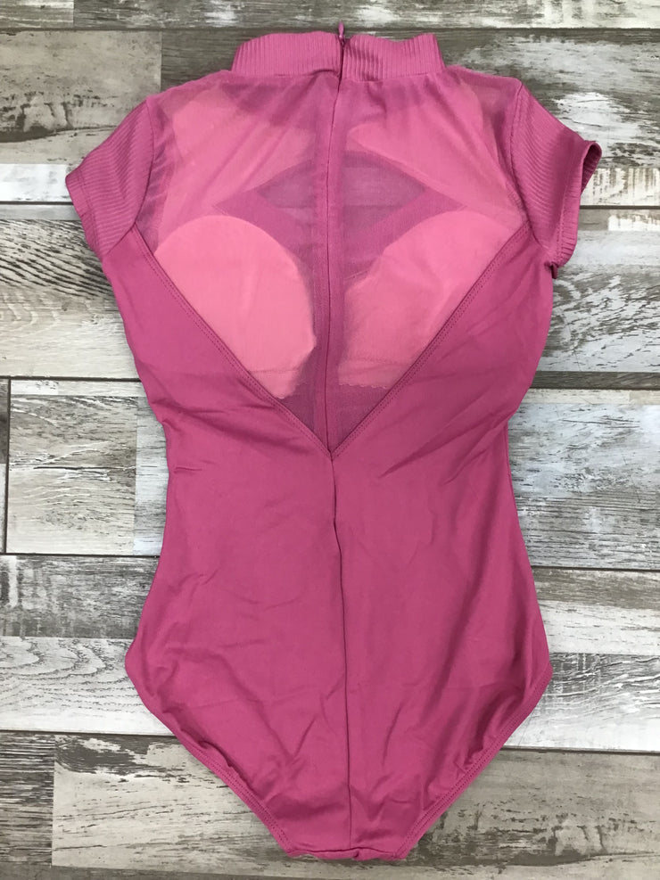 Danz N Motion -  Neve Shiny Rib Cap Sleeve Leotard - Adult (25124A) - Mauve