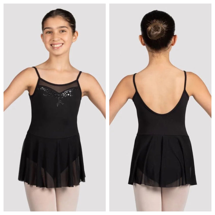 Mirella - Glow Girl Camisole Skirted Leotard - Child (M1247C) - Black