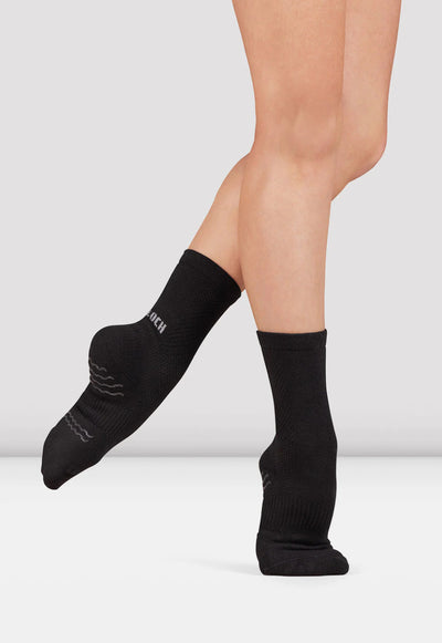 Bloch - Blochsox Crew Length Dance Socks (A1200) - Black