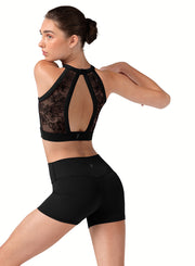 Bloch - Crop Top With Embroidered Back Detail - Child/Adult (CZ30008/Z30004) - Black