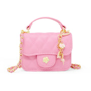 Zomi Gems - Tiny Quilted Ballet Charm Handbag (72625) - Pink