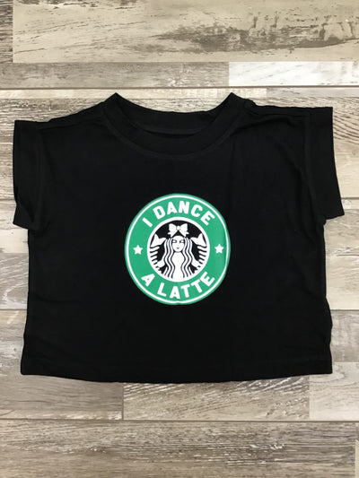 Danz N Motion - " I Dance A Latte" Tee - Child (25316C) - Black