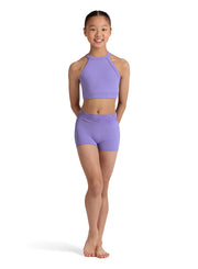 Bloch - Embroidered Waistband Short - Child (CR90003) - Lilac