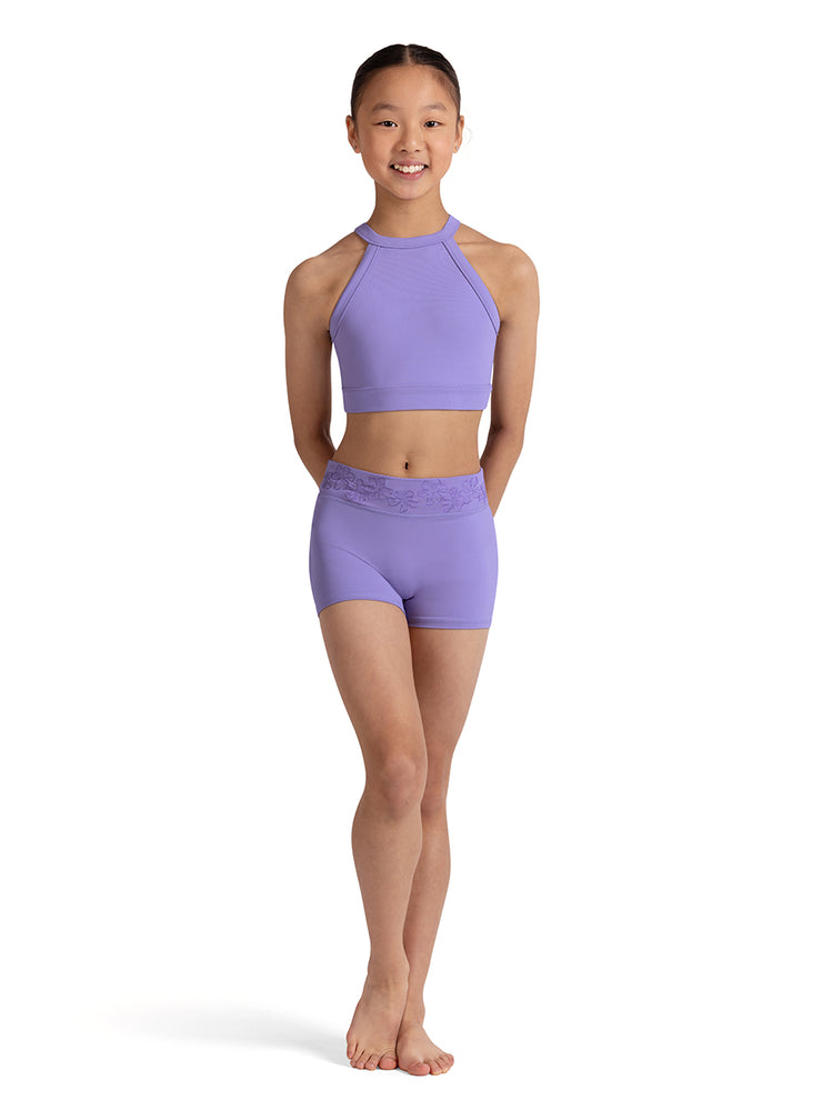 Bloch - Crop Top With Embroidered Back Detail - Child (CZ30008) - Lilac