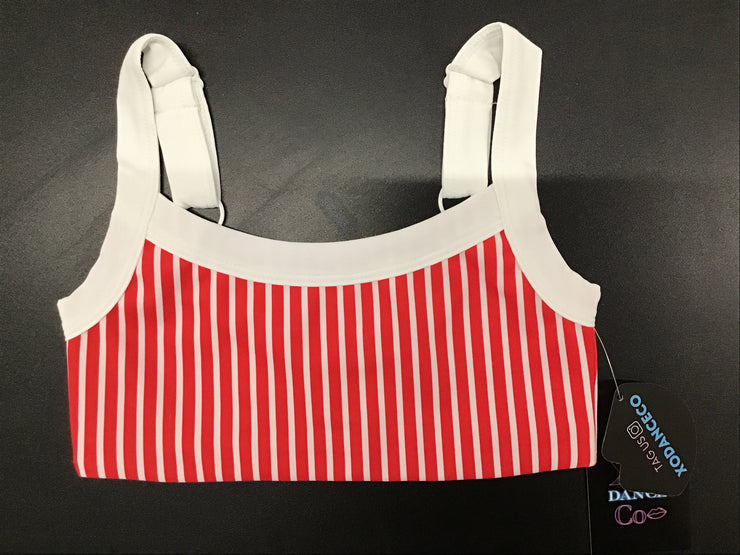 XO Dance Co - Pinstripe Top - Child (26026) - Cherry Pie