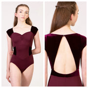 Suffolk - Jewelry Box Pinch Front Cap Sleeve Leotard - Adult (2705A-GAR) - Garnet