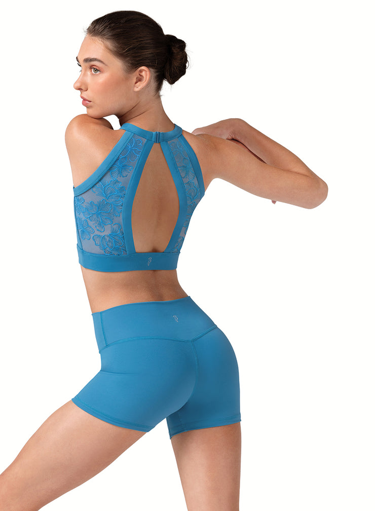 Bloch - Crop Top With Embroidered Back Detail - Child/Adult (CZ30008/Z30004) - Cerulean