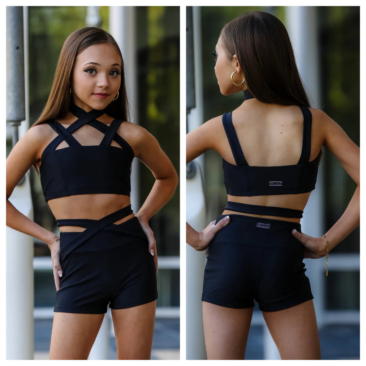 Oh La La Dancewear - The Sedona Top - Child/Adult (OLL294-BLK) - Black