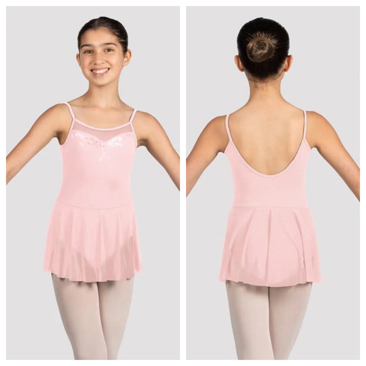 Mirella - Glow Girl Camisole Skirted Leotard - Child (M1247C) - Pink