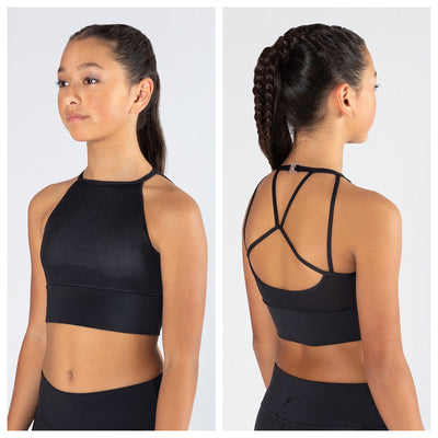 *Energetiks - Tora Crop Top - Child (ICC146MF-BLK) - Black