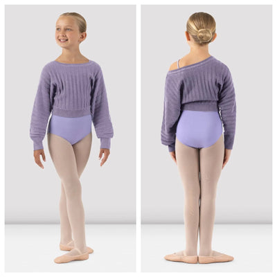 Bloch - Jasmin Knit Crop Sweater - Child (CZ1189) - Lilac (GSO)