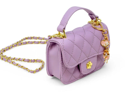 Zomi Gems - Tiny Quilted Ballet Charm Handbag (72627) - Purple