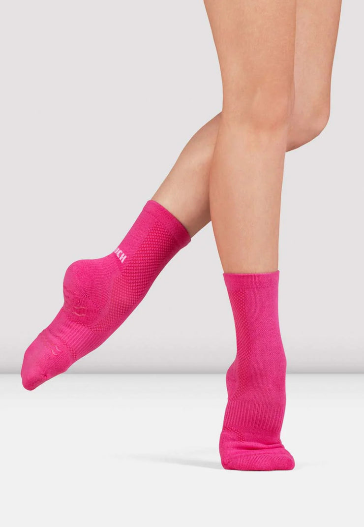 Bloch - Blochsox Crew Length Dance Socks (A1200) - Hot Pink