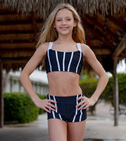 Oh La La Dancewear - Malibu Top - Child/Adult (OLL304-BLW) - Black/White