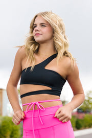 Tiger Friday - Bronx Crop Top - Child/Adult - Black/PopRock