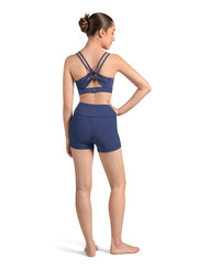 Mirella - Folded Waistband Stripe Shorts - Adult (M90001L) - Ink