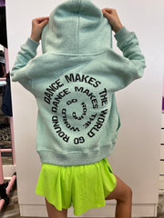 *Trendy Trends - Dance Makes the World Go Around Zip Hoodie - Child (TT64ZH) - Mint