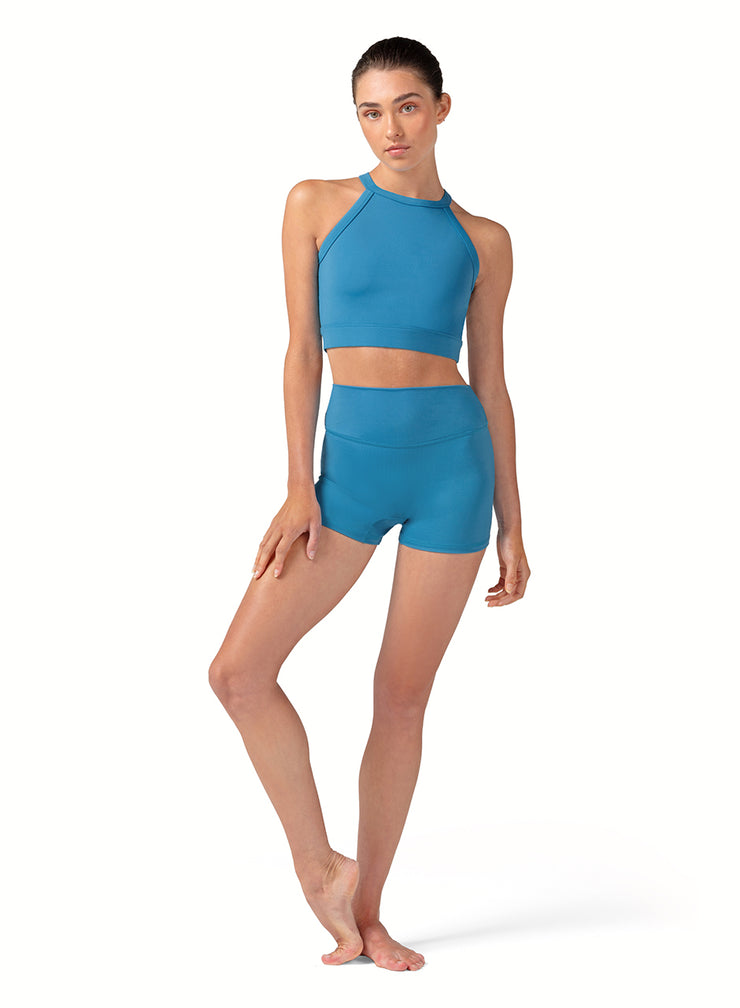 Bloch -Anika  V Front Short - Adult (R90001) - Cerulean