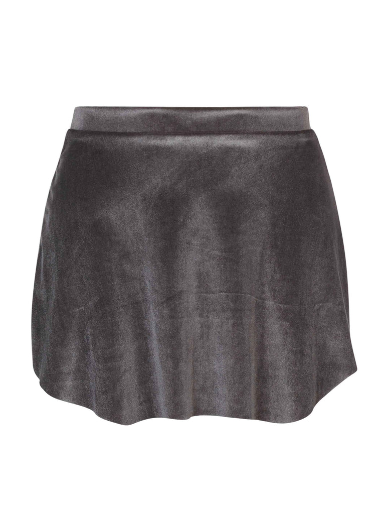 Ballet-Skirt-Short-Velvet-Gray