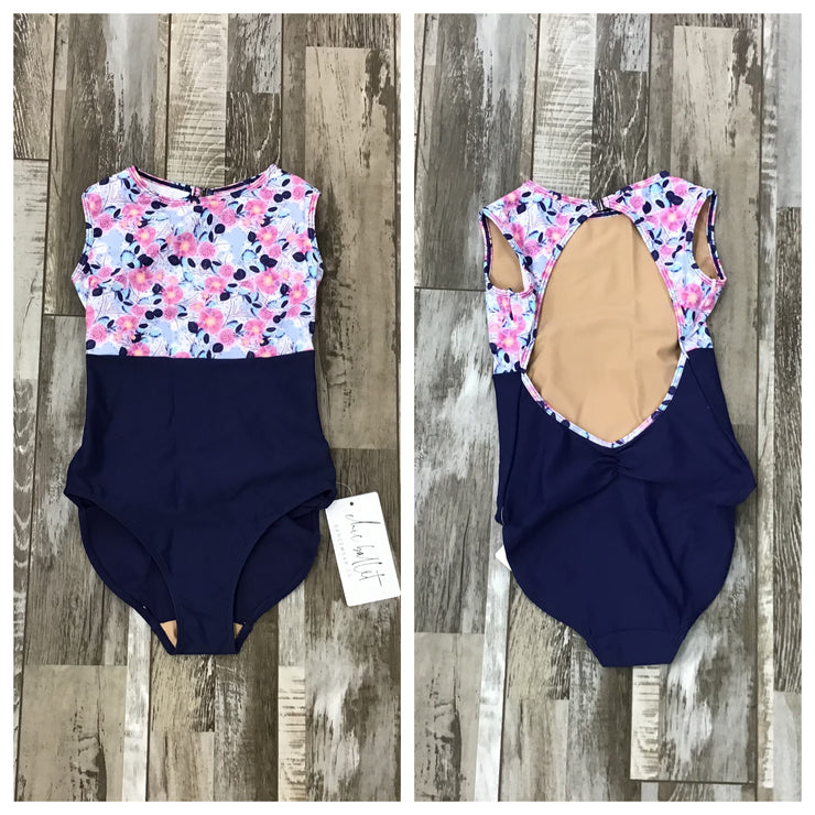 Chic Ballet Dancewear Co. - Boat Neck Floral Leotard - Child/Adult (CHIC103-NCL) - Nature’s Calm