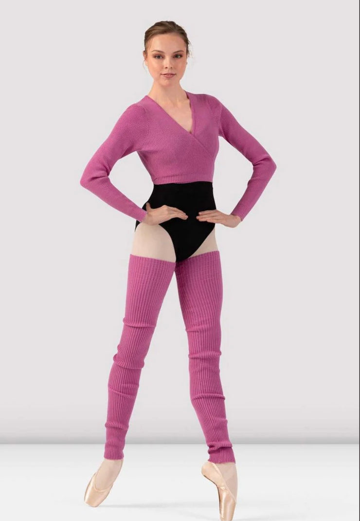 Bloch - Celeste Knit Wrap Top - Adult (Z30018) - Dark Pink