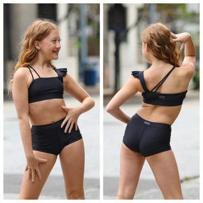 Oh La La Dancewear - The Bijou Top - Child/Adult (OLL330-BLK) - Black