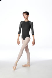 Lulli Dancewear - High Neck 3/4 Sleeve Leotard - Adult (LUB863) - Black