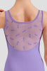 Bloch - Floral Flock Print Tank Leotard - Child (CL50015) - Lilac