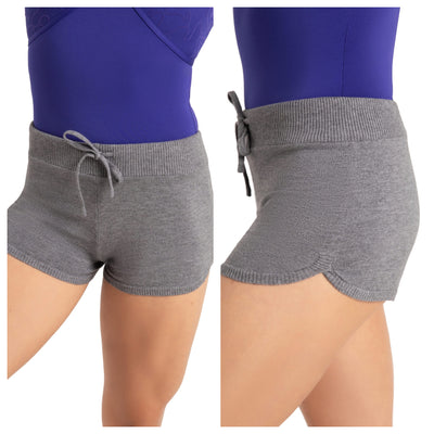 *Capezio - Harmonie Everyday Knit Shorts - (CK10992) - Heather Gray