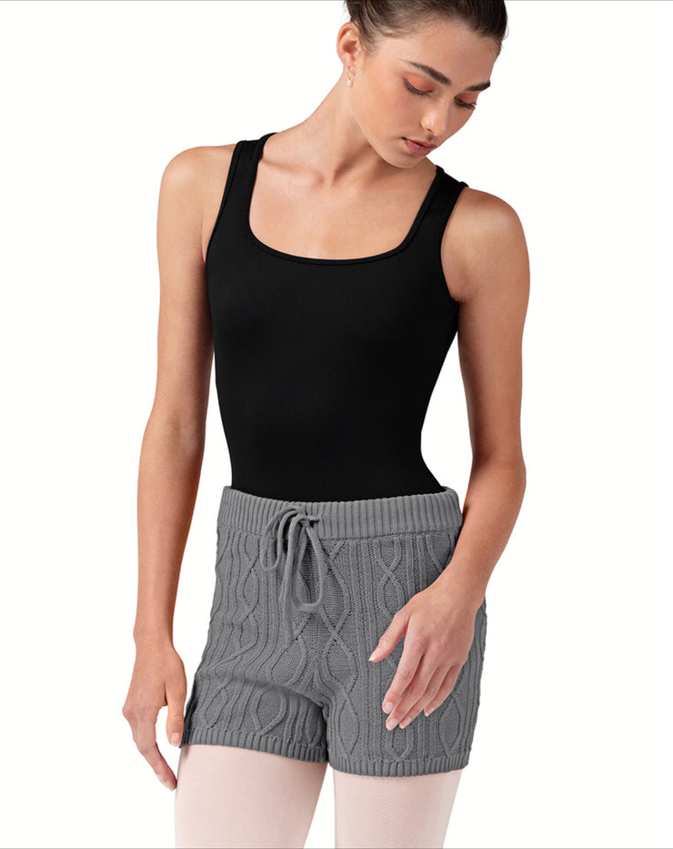 Bloch - Lutina Pull On Shorts - Adult (R90006) - Grey Marle