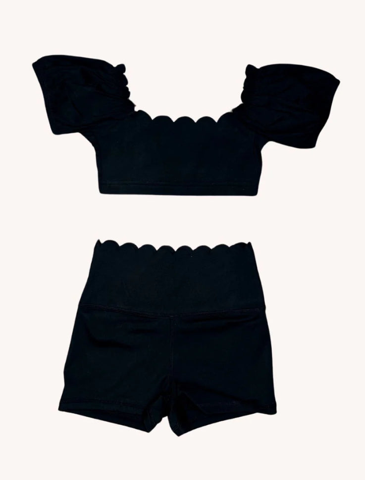 *Trendy Trends - Scallop Short - Child (17816-BLK) - Black