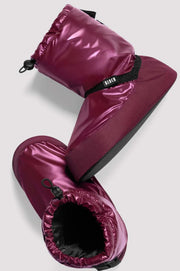Bloch - Metallic Warm Up Booties (IM009BM) - Burgundy Metallic