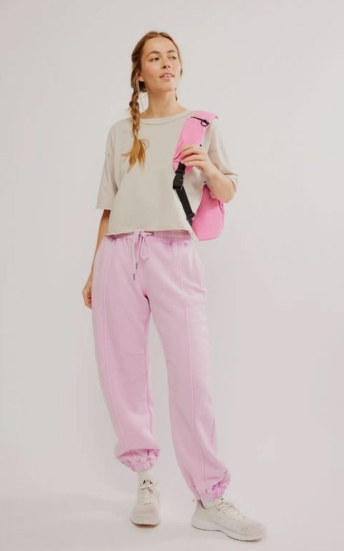 *Free People Movement - Sprint to the Finish Pants - Adult (OB1653600-6148) - Powder Pink