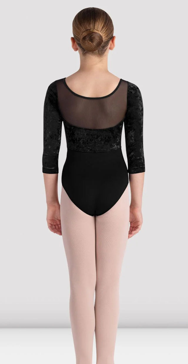 Bloch - Layla 3/4 Sleeve Leotard - Child (CL5246) - Black