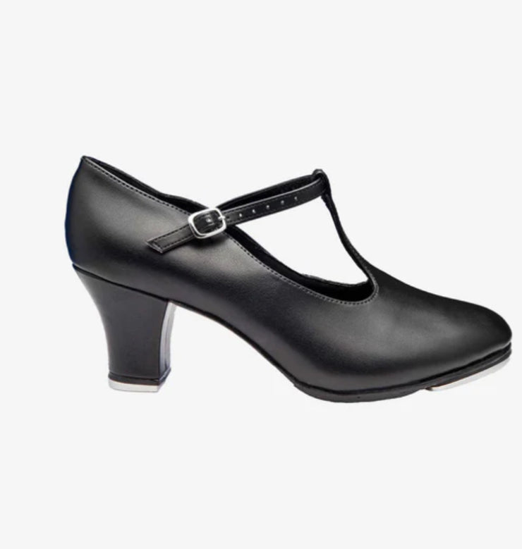 So Danca - Tina 2" Heel T-Strap Tap Shoe - Adult (TA49) - Black