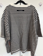 Free People Movement - Tackle Stripe Tee - Adult (OB2199267) - Court Stripe Black