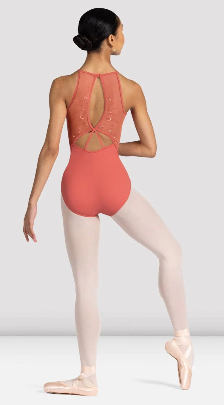 Bloch - Cassia Floral Halterneck Leotard - Adult (L3317) - Peach