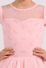 Bloch - Girls Nora Floral Cap Sleeve Tutu Dress Leo - Child (CL20012) - Candy Pink