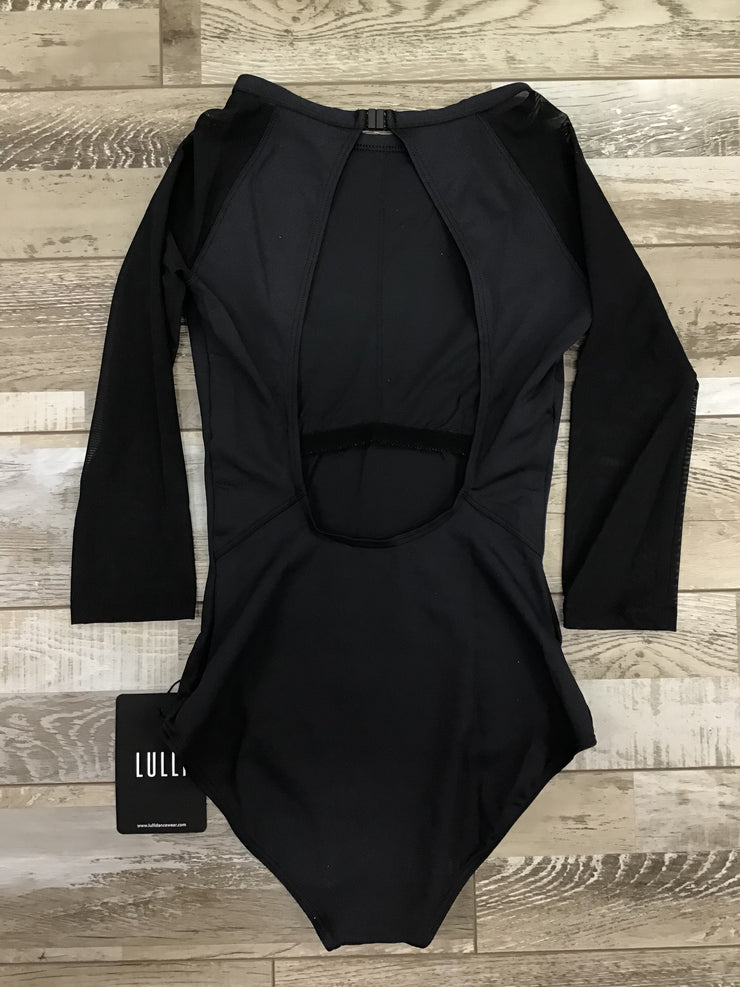 Lulli Dancewear - High Neck 3/4 Sleeve Leotard - Adult (LUB863) - Black (GSO)