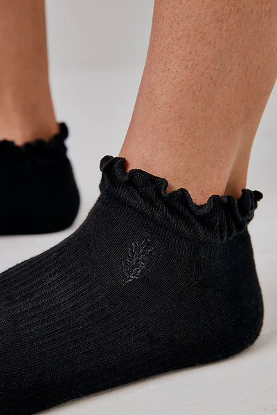 Free People Movement - Movement Ruffle Sneaker Socks 2 Pack (OB865001) - Black